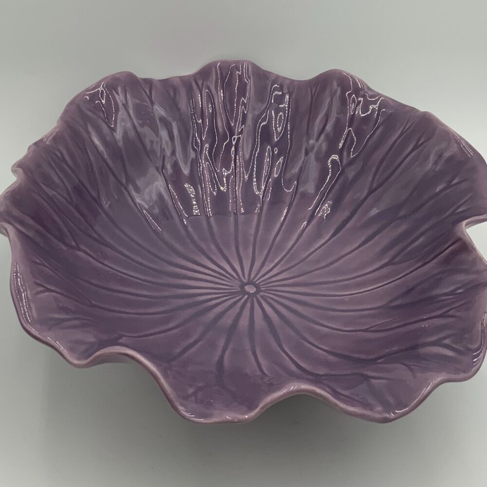 Vintage Purple Metlox Poppytrail Lotus Pattern 15" Serving Bowl